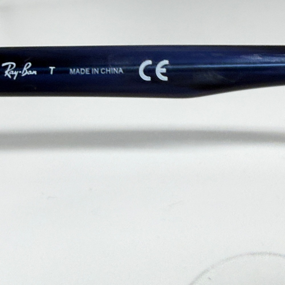 Ray Ban Burbank Jr RB9083V 3848 Blue Striped Eyeglass Frames 43-19 130 Kids - Picture 6 of 7